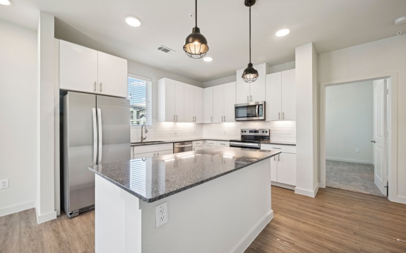 kitchen with island and appliances